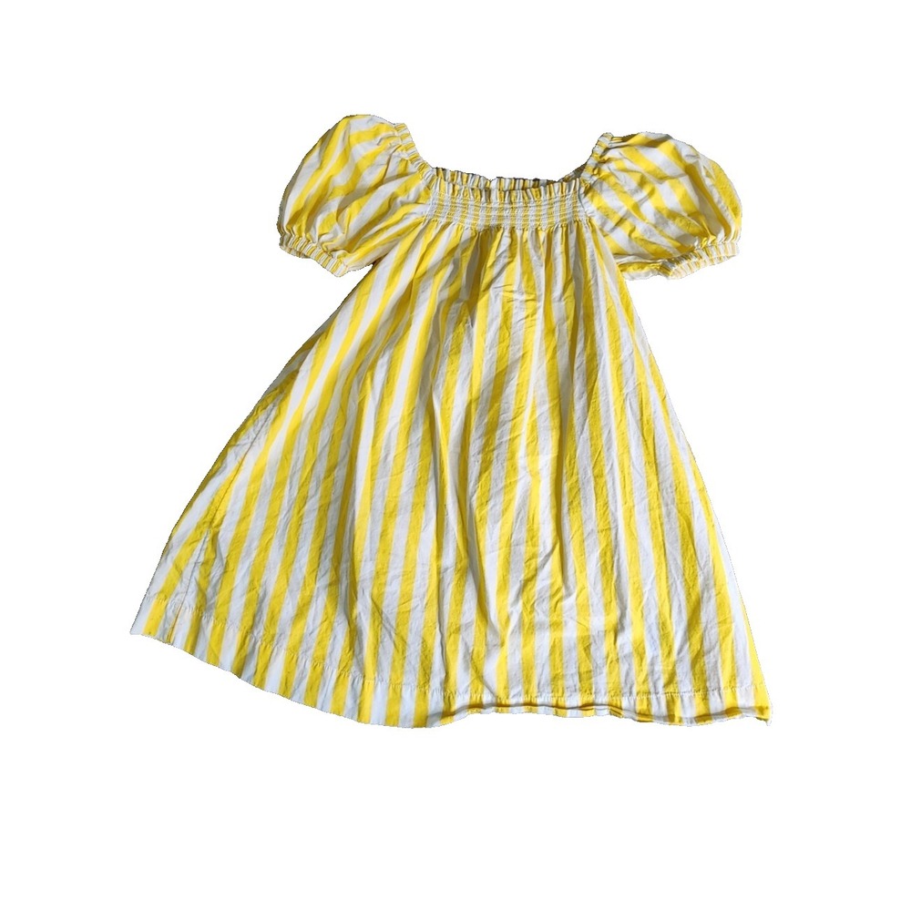 Re-Imagined By J Crew Yellow and White Striped Girls Dress Size 8